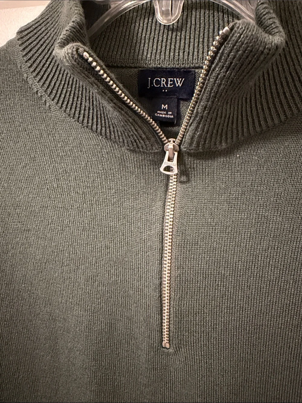 J Crew Men's Half-Zip Mock Neck Sweater